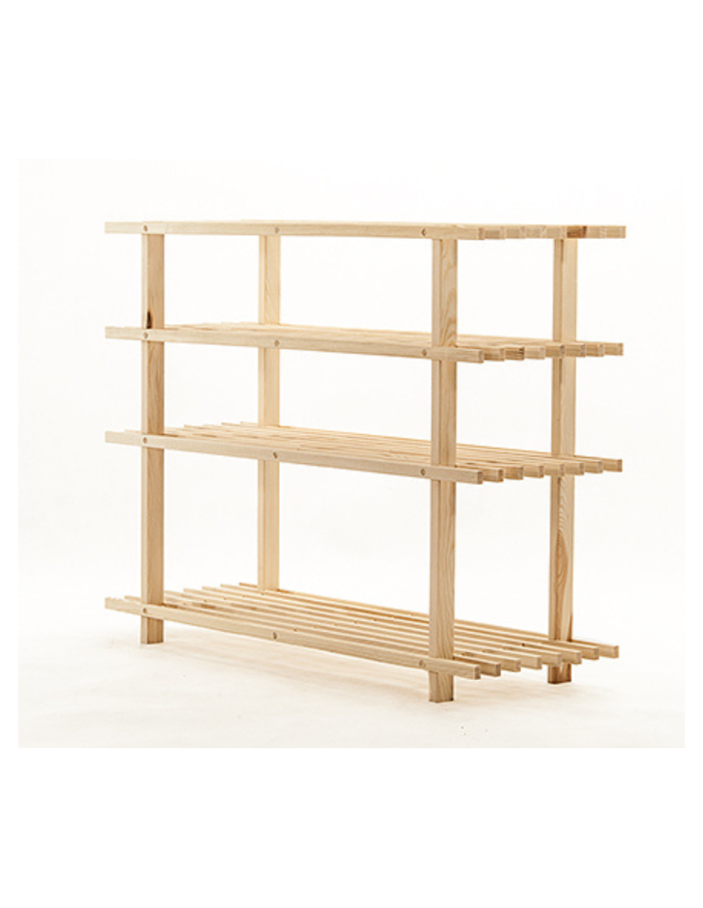 Regały - Drewniany Stojak na Buty RBO–4 Naturalny - product b2b.wamar.biz 1