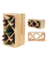 Modułowy Regał na Wino RW61 (Półki X2) – Naturalne Drewno