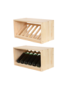 Modułowy Regał na Wino RW61 (1 Ukośna Leżnia) – Naturalne Drewno