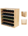 Modułowy Regał na Wino RW61 (5 Leżni Prostych) – Naturalne Drewno