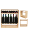 Modułowy Regał na Wino RW61 (2 Półki Pełne) – Naturalne Drewno
