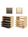 Modułowy Regał na Wino RW61 (5 Wysuwanych Leżni) – Naturalne Drewno