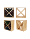 Modułowy Regał na Wino RW61 (Półki X1) – Naturalne Drewno