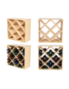 Modułowy Regał na Wino RW61 (Półki X4) – Naturalne Drewno