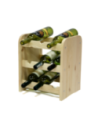 Drewniany regał na wino - RW31 /na 9 butelek/ Naturalny