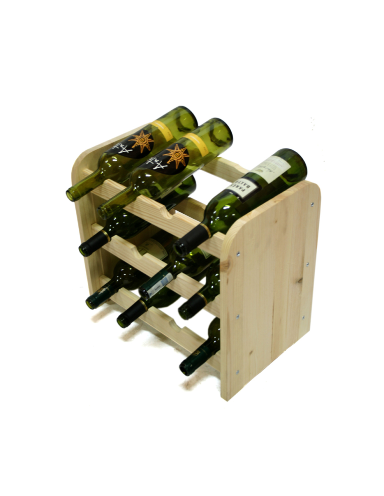 Regały - Drewniany regał na wino - RW31 /na 12 butelek/ Naturalny - product b2b.wamar.biz 1