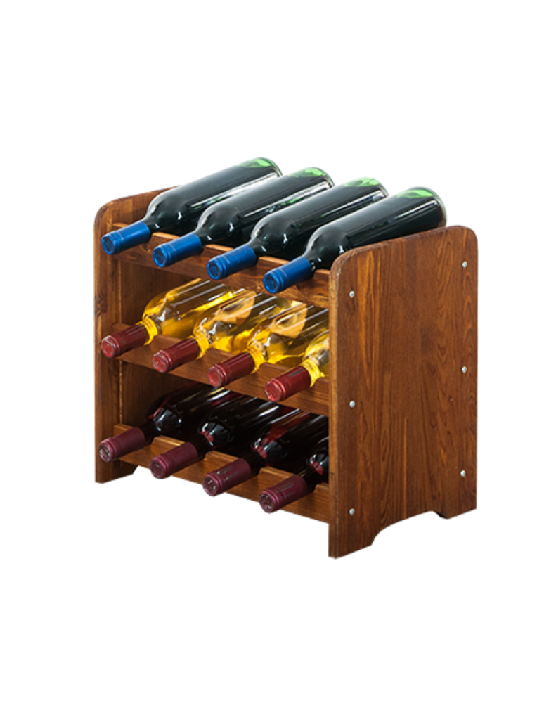 Regały - Drewniany regał na wino - RW31 /na 12 butelek/ Olcha - product b2b.wamar.biz 1