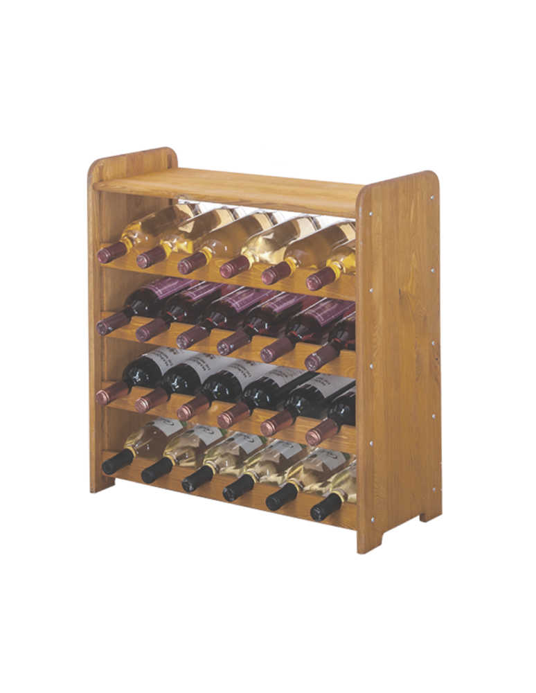 Regały - Drewniany regał na wino z półką - RW31 /na 24 butelki/ Olcha - product b2b.wamar.biz 1