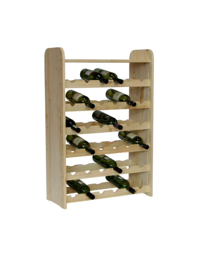 Regały - Drewniany regał na wino z półką - RW31 /na 36 butelek/ Naturalny - product b2b.wamar.biz 1