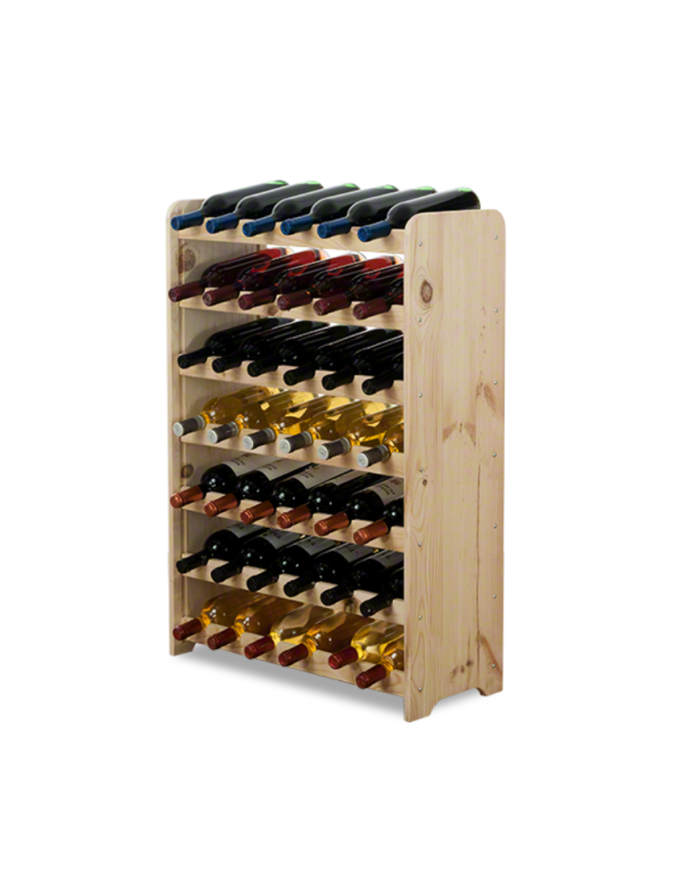 Regały - Drewniany regał na wino - RW31 /na 42 butelki/ Naturalny - product b2b.wamar.biz 1