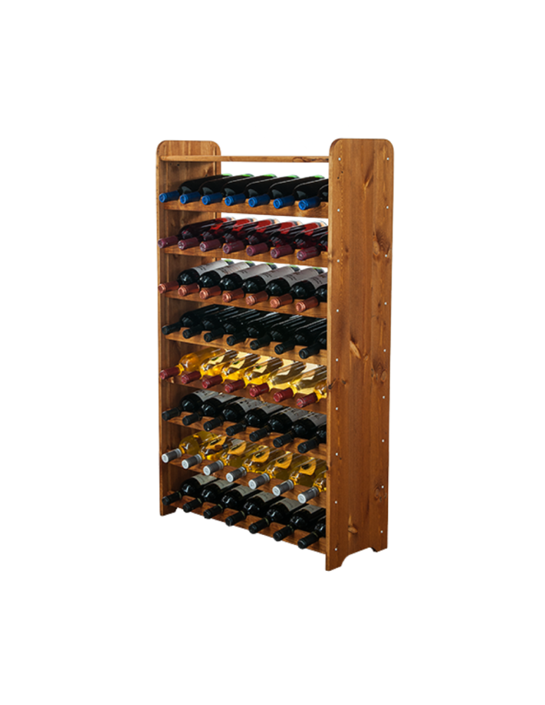 Regały - Drewniany regał na wino z półką - RW31 /na 56 butelek/ Olcha - product b2b.wamar.biz 1
