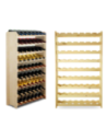 Drewniany regał na wino - RW31 /na 63 butelki/ Naturalny