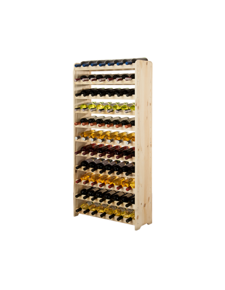 Regały - Drewniany regał na wino - RW31 /na 77 butelek/ Naturalny - product b2b.wamar.biz 1