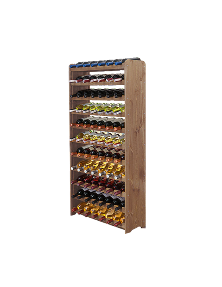 Regały - Drewniany regał na wino - RW31 /na 77 butelek/ Brązowy - product b2b.wamar.biz 1