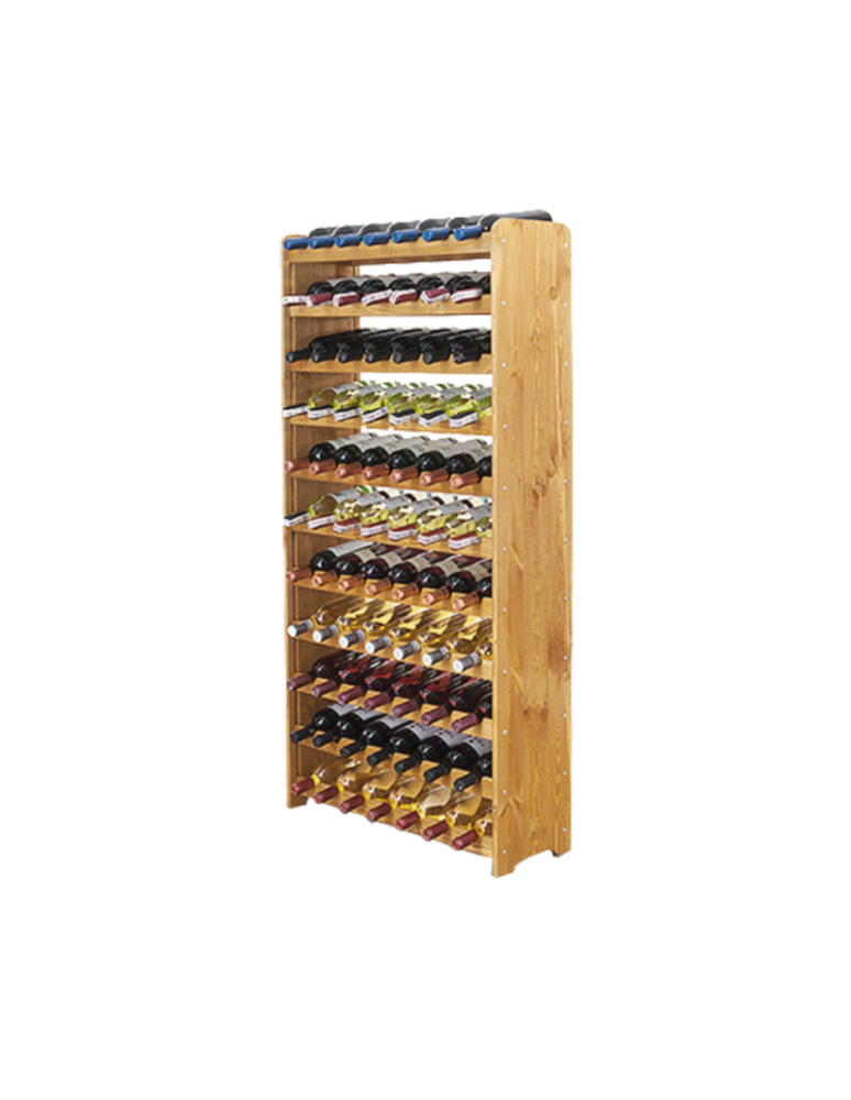 Regały - Drewniany regał na wino - RW31 /na 77 butelek/ Olcha - product b2b.wamar.biz 1