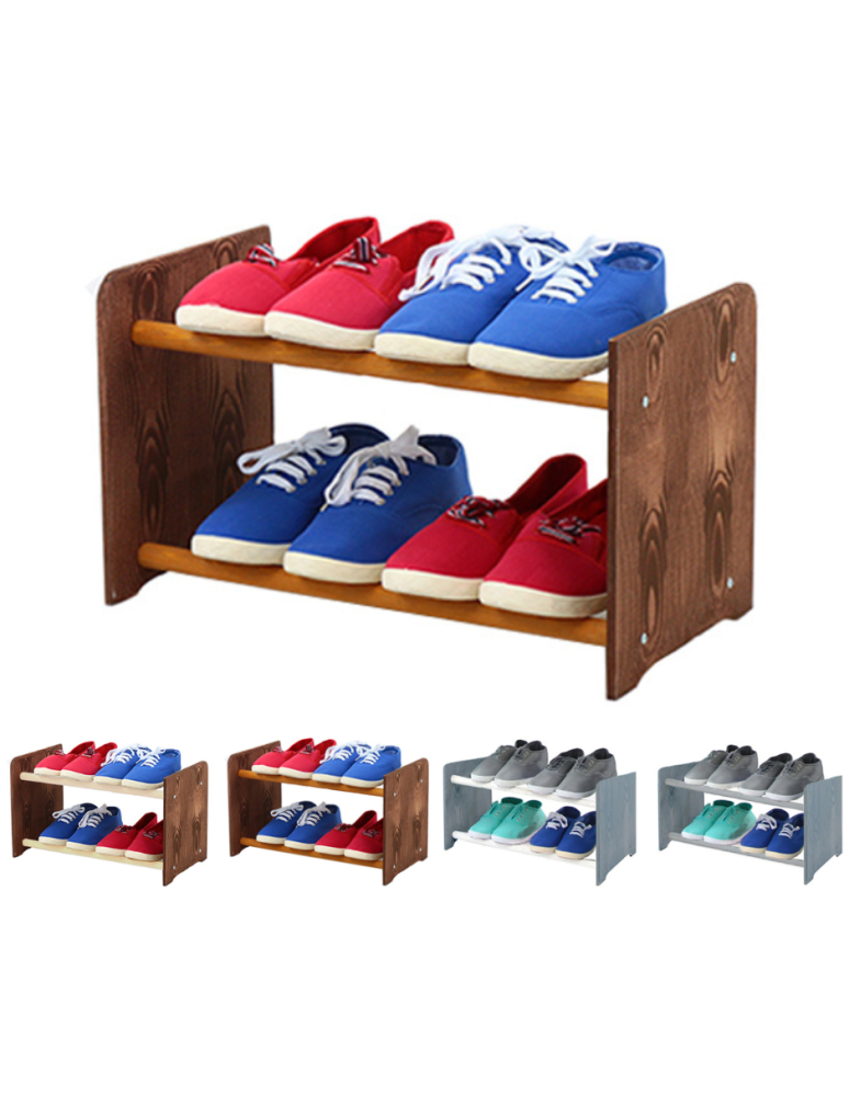 Regały - 2-półkowy regał na obuwie RBS /szer.45 cm/ Brąz-Olcha - product b2b.wamar.biz 1