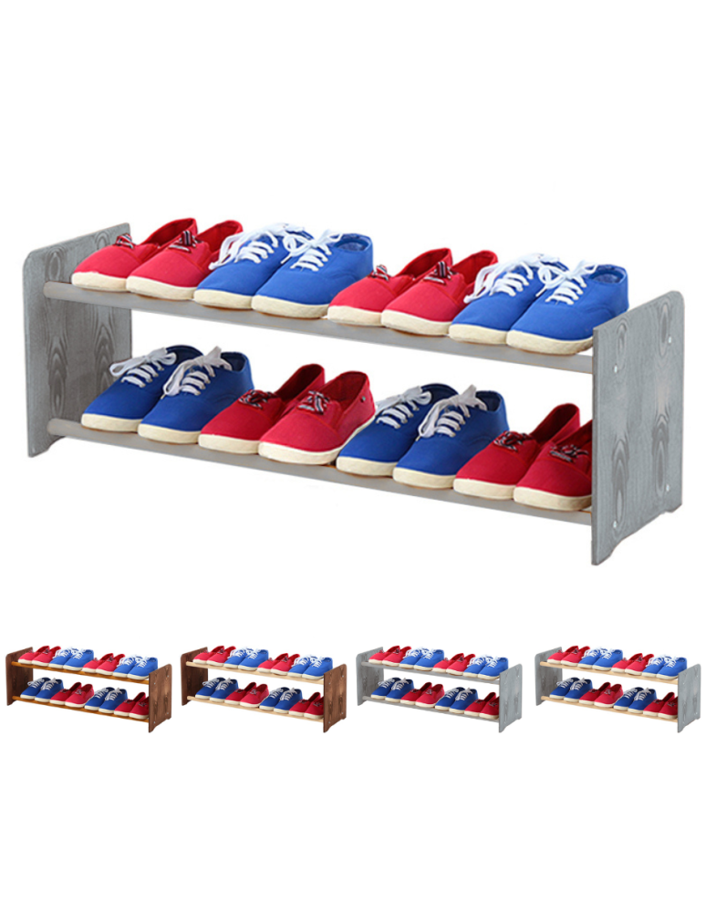 Regały - 2-półkowy regał na obuwie RBS /szer.90 cm/ Szary - product b2b.wamar.biz 1