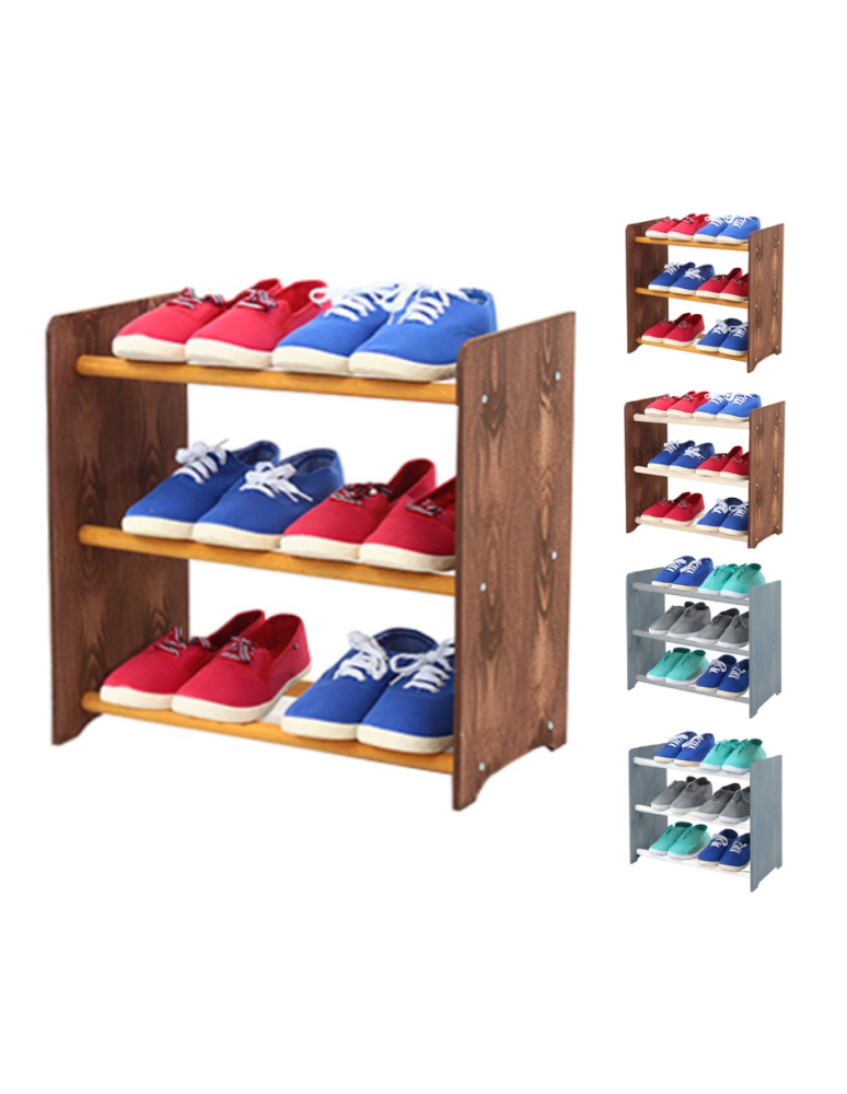 Regały - 3-półkowy regał na obuwie RBS /szer.45 cm/ Brąz-Olcha - product b2b.wamar.biz 1