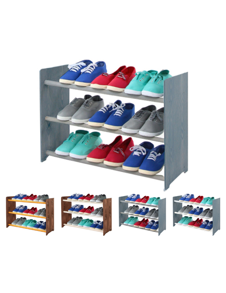 Regały - 3-półkowy regał na obuwie RBS /szer.65 cm/ Szary - product b2b.wamar.biz 1