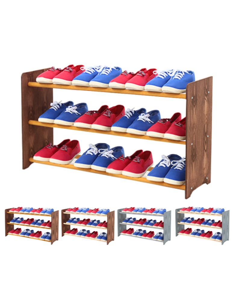 Regały - 3-półkowy regał na obuwie RBS /szer.90 cm/ Brąz-Olcha - produkt b2b.wamar.biz 1