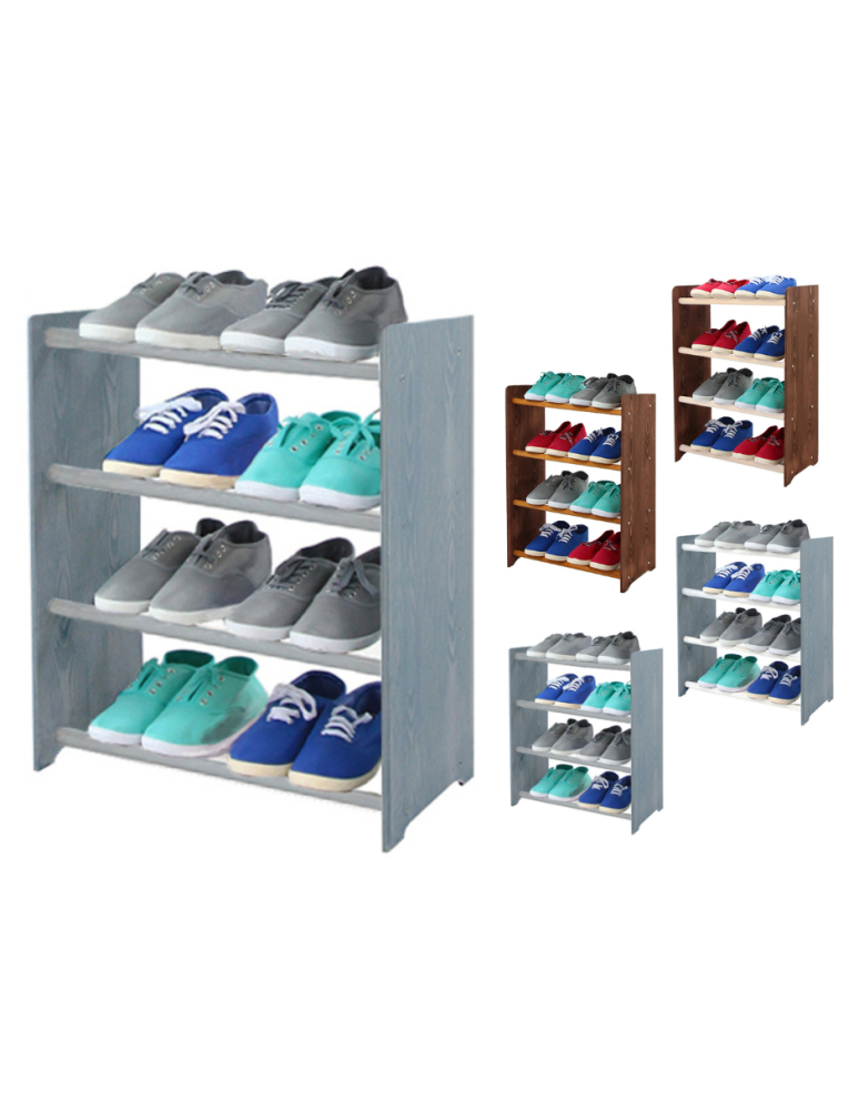 Regały - 4-półkowy regał na obuwie RBS /szer.45 cm/ Szary - product b2b.wamar.biz 1