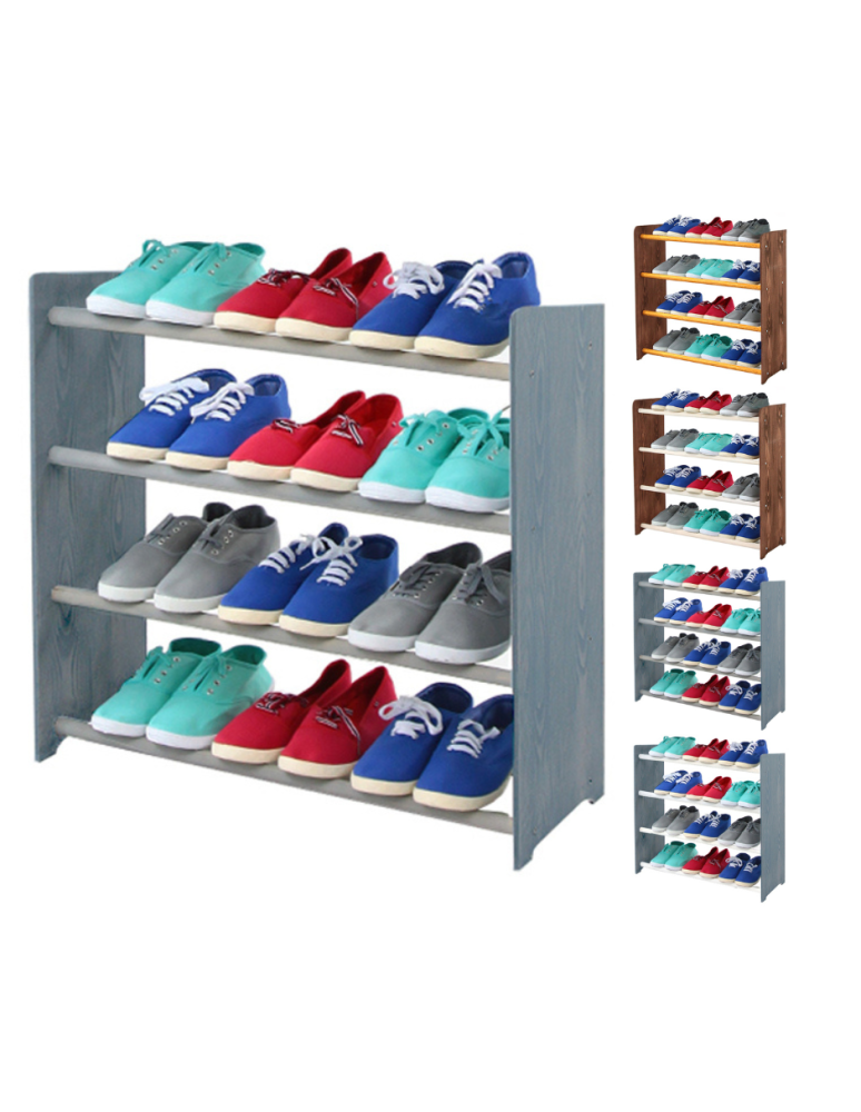 Regały - 4-półkowy regał na obuwie RBS /szer.65 cm/ Szary - produkt b2b.wamar.biz 1