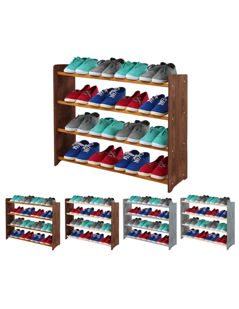 Regały - 4-półkowy regał na obuwie RBS /szer.90 cm/ Brąz-Olcha - product b2b.wamar.biz 1