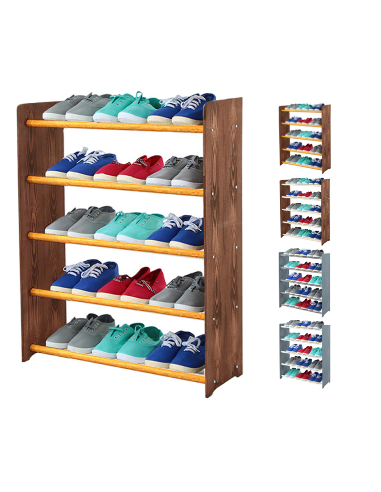 Regały - 5-półkowy regał na obuwie RBS /szer.65 cm/ Brąz-Olcha - product b2b.wamar.biz 1