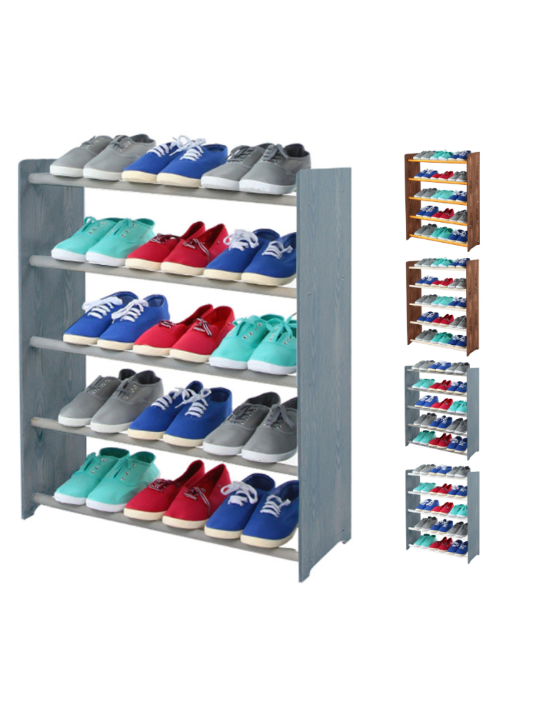Regały - 5-półkowy regał na obuwie RBS /szer.65 cm/ Szary - product b2b.wamar.biz 1