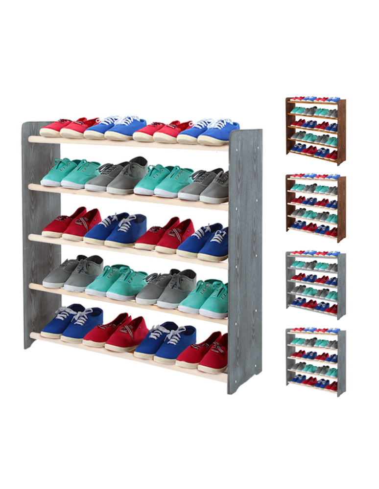 Regały - 5-półkowy regał na obuwie RBS /szer.90 cm/ Szary-Biel - product b2b.wamar.biz 1