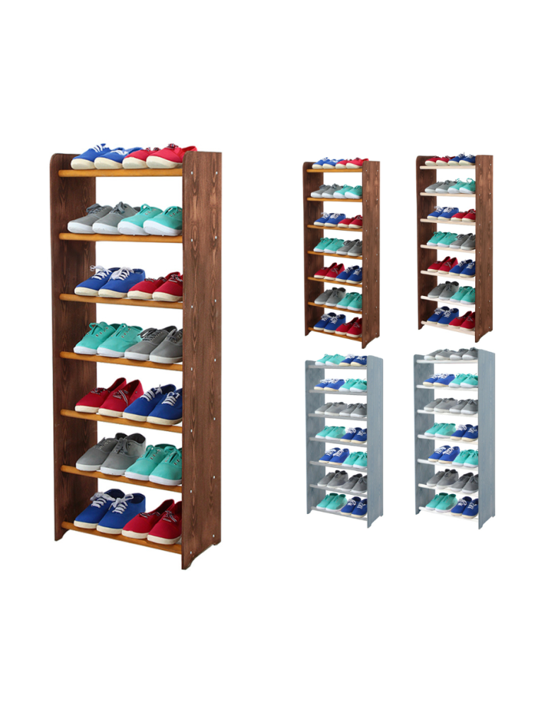 Regały - 7-półkowy regał na obuwie RBS /szer.45 cm/ Brąz-Olcha - product b2b.wamar.biz 1