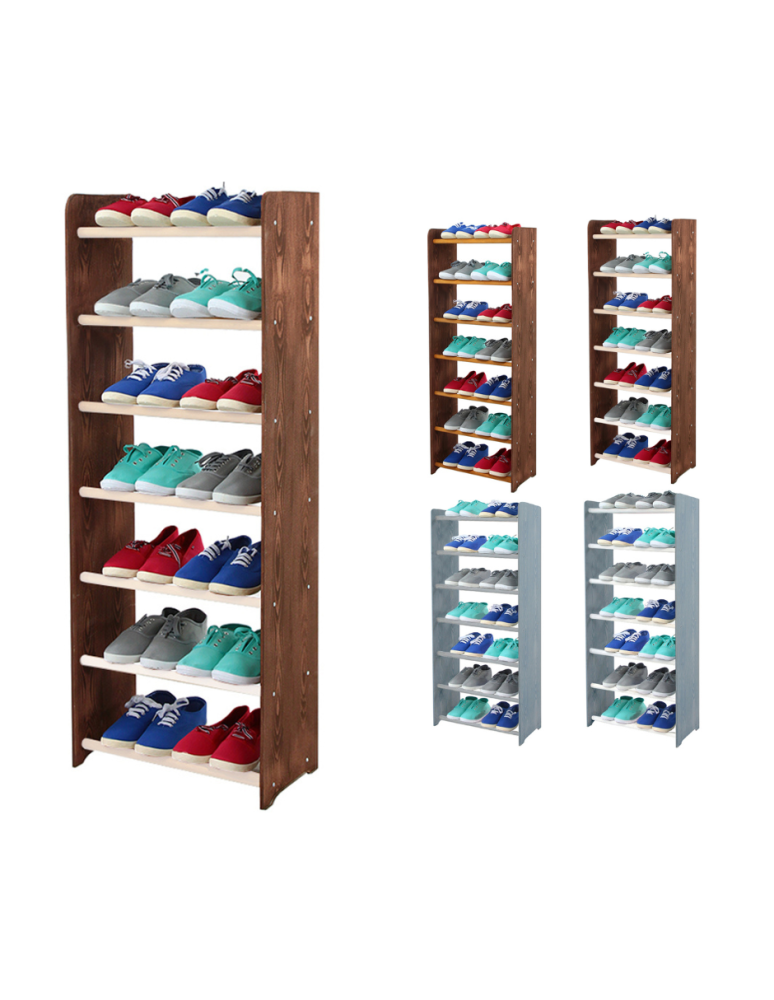 Regały - 7-półkowy regał na obuwie RBS /szer.45 cm/ Brąz-Biel - product b2b.wamar.biz 1