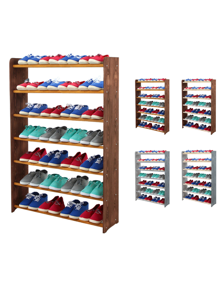 Regały - 7-półkowy regał na obuwie RBS /szer.90 cm/ Brąz-Olcha - product b2b.wamar.biz 1