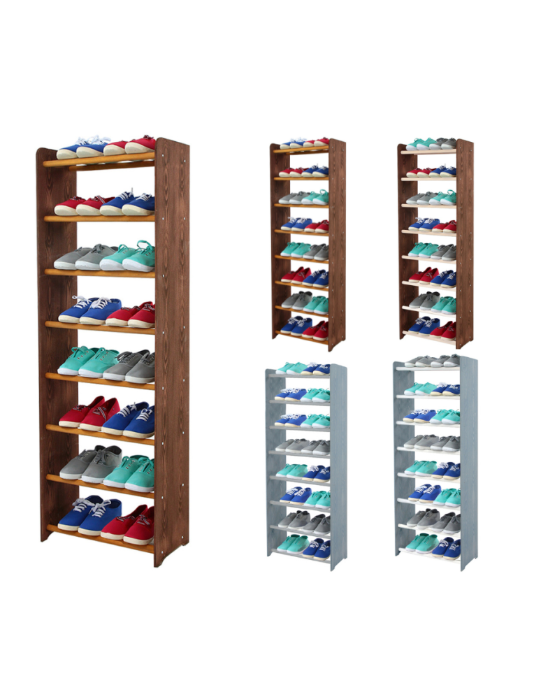 Regały - 8-półkowy regał na obuwie RBS /szer.45 cm/ Brąz-Olcha - product b2b.wamar.biz 1
