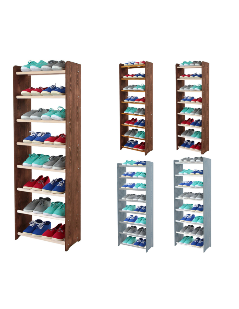 Regały - 8-półkowy regał na obuwie RBS /szer.45 cm/ Brąz-Biel - product b2b.wamar.biz 1