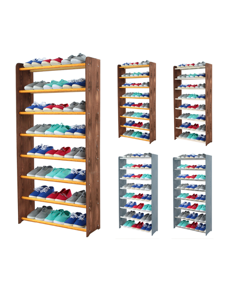 Regały - 8-półkowy regał na obuwie RBS /szer.65 cm/ Brąz-Olcha - product b2b.wamar.biz 1