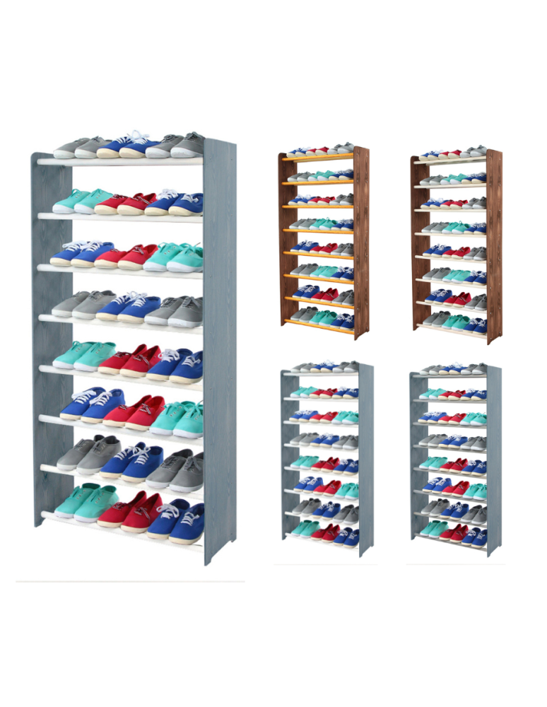 Regały - 8-półkowy regał na obuwie RBS /szer.65 cm/ Szary - product b2b.wamar.biz 1