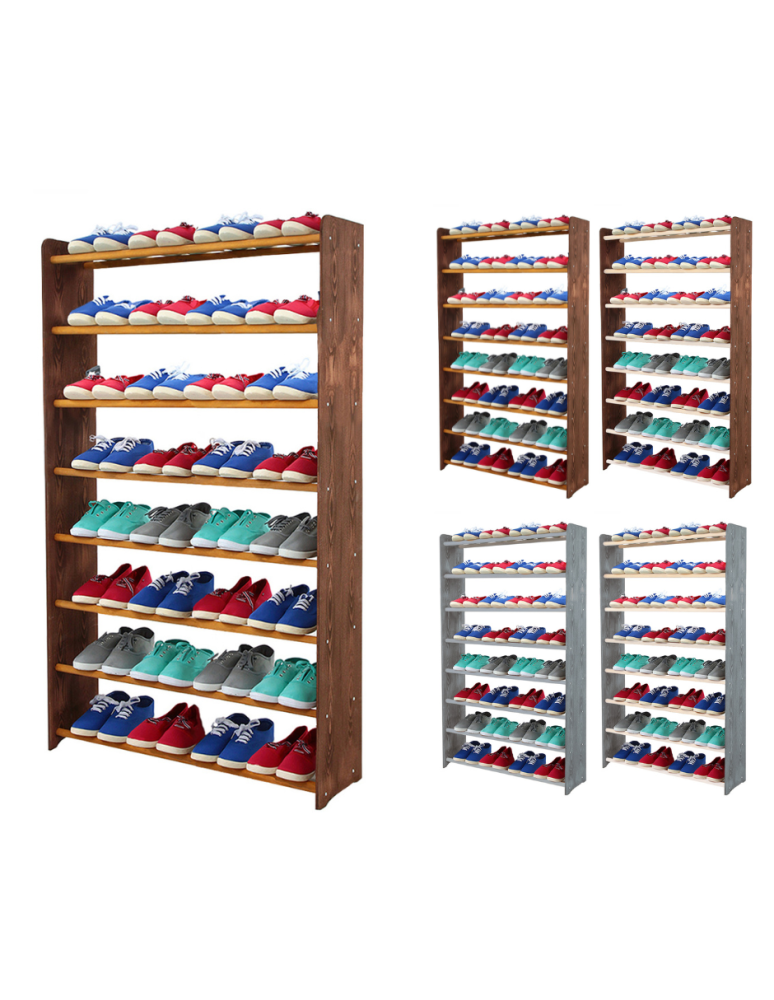 Regały - 8-półkowy regał na obuwie RBS /szer.90 cm/ Brąz-Olcha - product b2b.wamar.biz 1