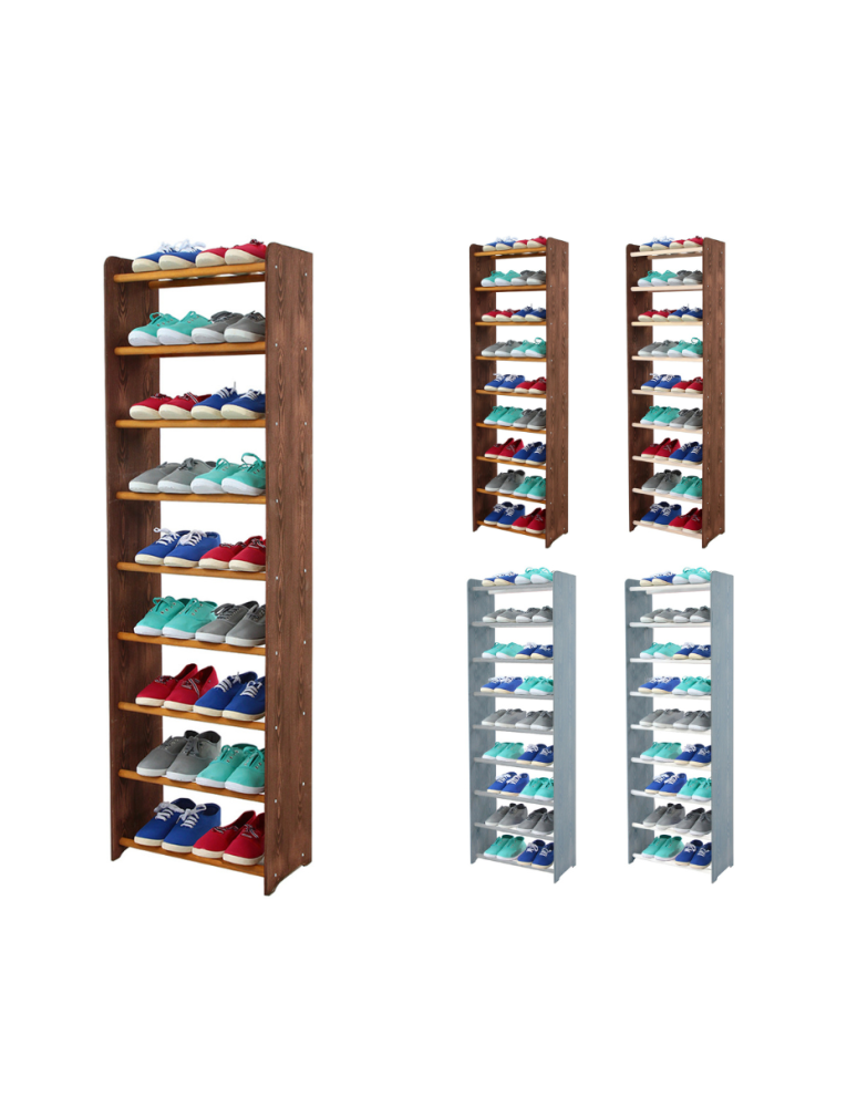 Regały - 9-półkowy regał na obuwie RBS /szer.45 cm/ Brąz-Olcha - product b2b.wamar.biz 1