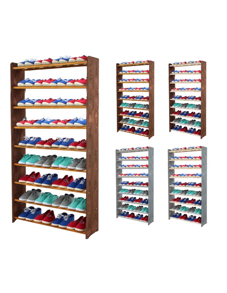 Regały - 9-półkowy regał na obuwie RBS /szer.90 cm/ Brąz-Olcha - product b2b.wamar.biz 1