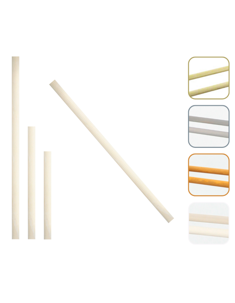 Regały - Drążek drewniany do regału RBS /dł.90 cm/ Biały - product b2b.wamar.biz 1