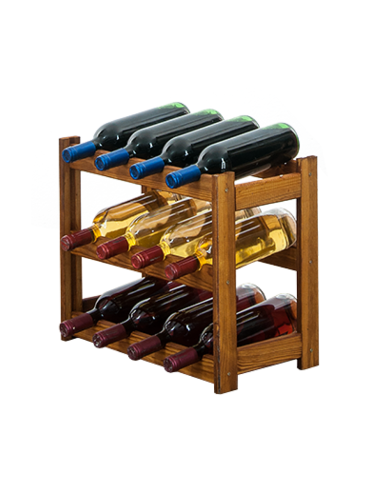 Regały - Drewniany regał na wino RW-1 /12 butelek/ Olcha - product b2b.wamar.biz 1