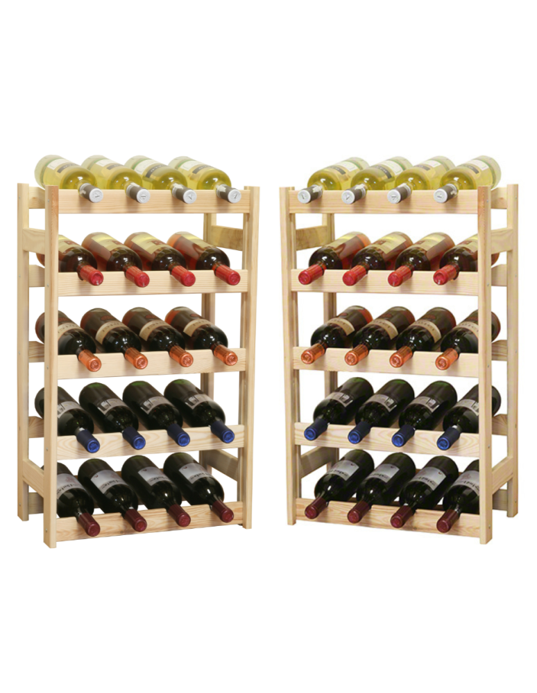 Regały - Drewniany regał na wino RW-1 /20 butelek/ Naturalny - product b2b.wamar.biz 1