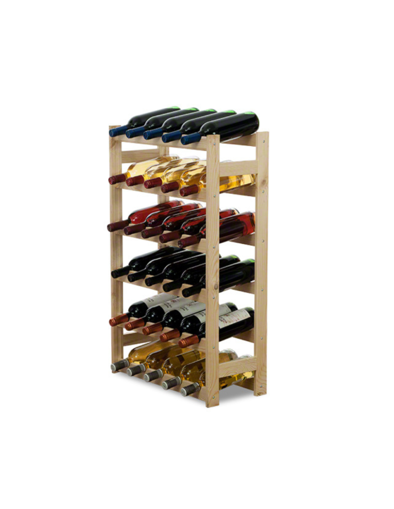 Regały - Drewniany regał na wino RW-1 /30 butelek/ Naturalny - product b2b.wamar.biz 1