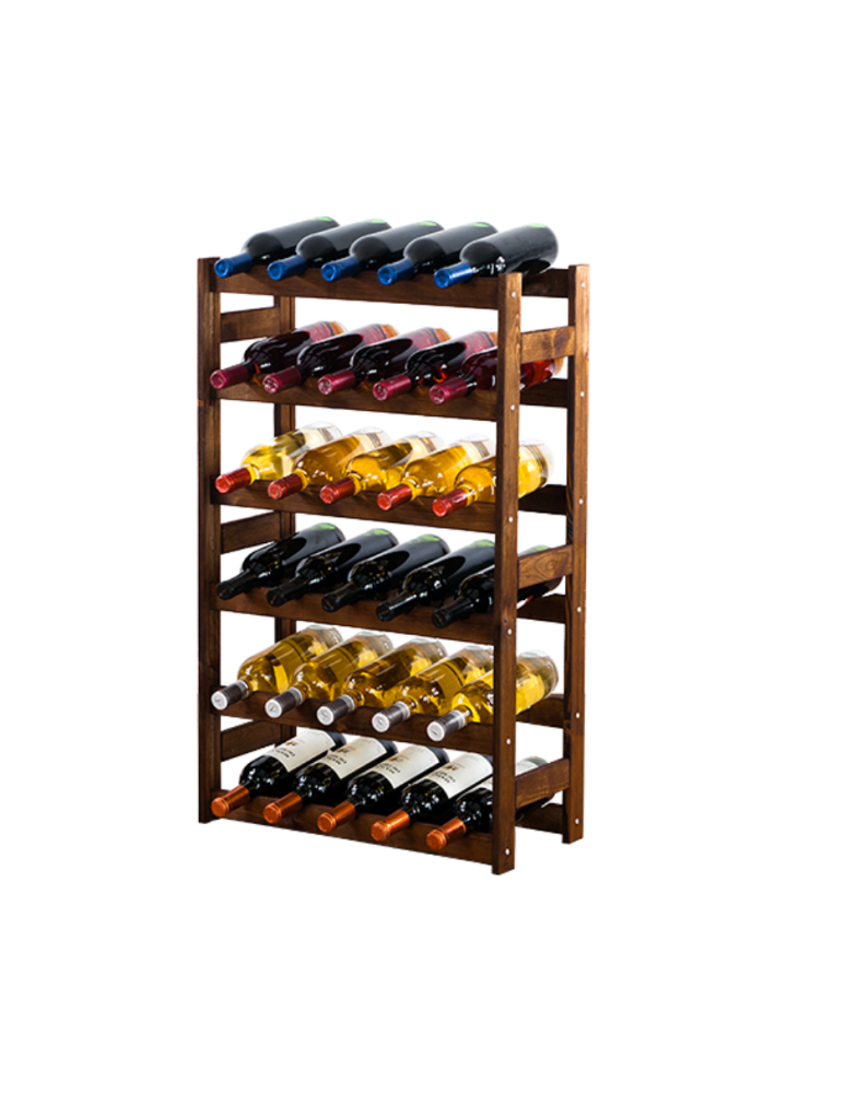 Regały - Drewniany regał na wino RW-1 /30 butelek/ Brązowy - product b2b.wamar.biz 1