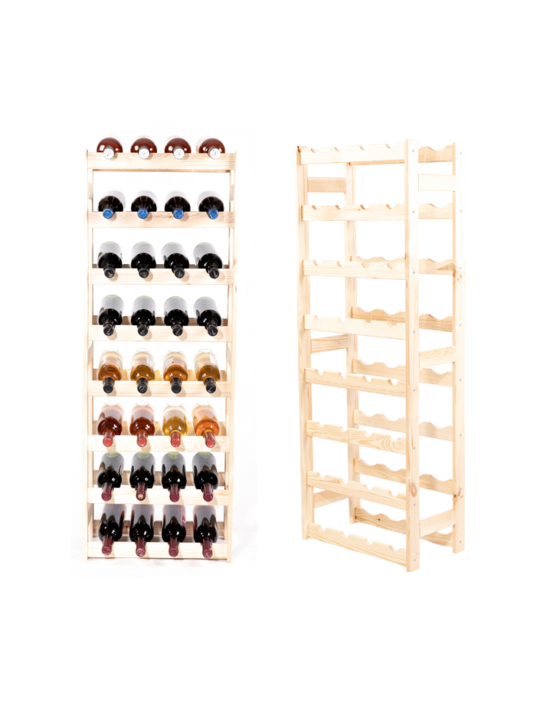 Regały - Drewniany regał na wino RW-1 /32 butelki/ Naturalny - product b2b.wamar.biz 1