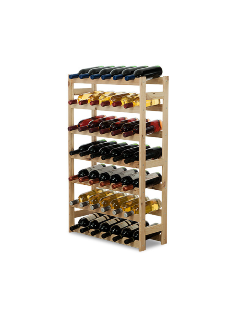 Regały - Drewniany regał na wino RW-1 /42 butelki/ Naturalny - product b2b.wamar.biz 1