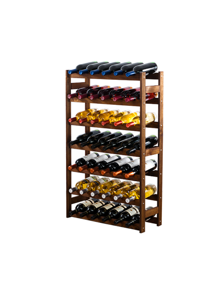 Regały - Drewniany regał na wino RW-1 /42 butelki/ Brązowy - produkt b2b.wamar.biz 1