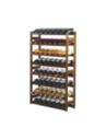 Drewniany regał na wino RW-1 /56 butelek/ Brązowy