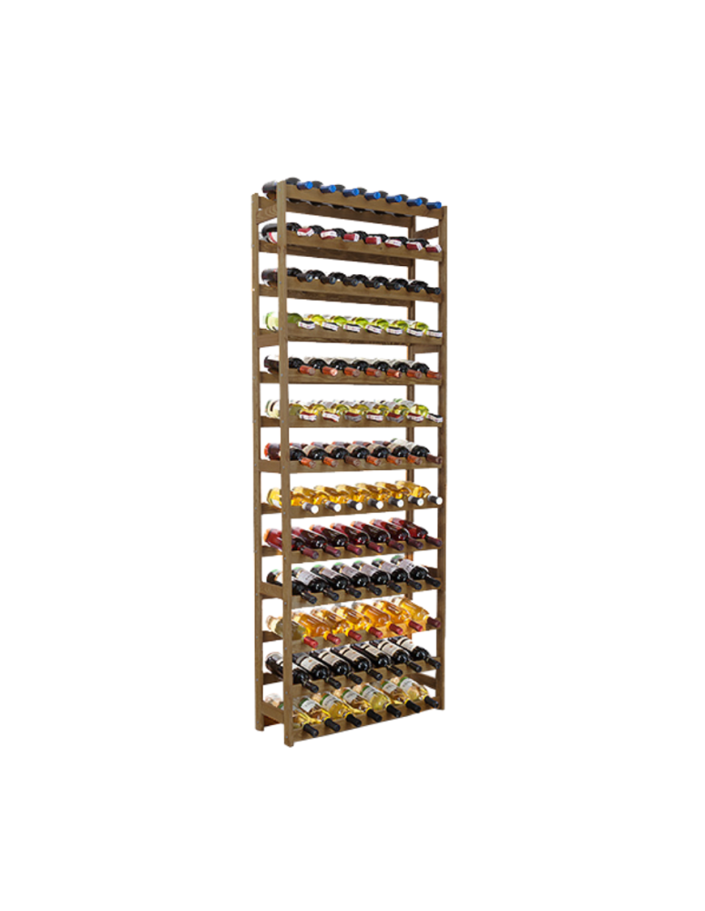 Regały - Drewniany regał na wino RW-1 /91 butelek/ Brązowy - produkt b2b.wamar.biz 1